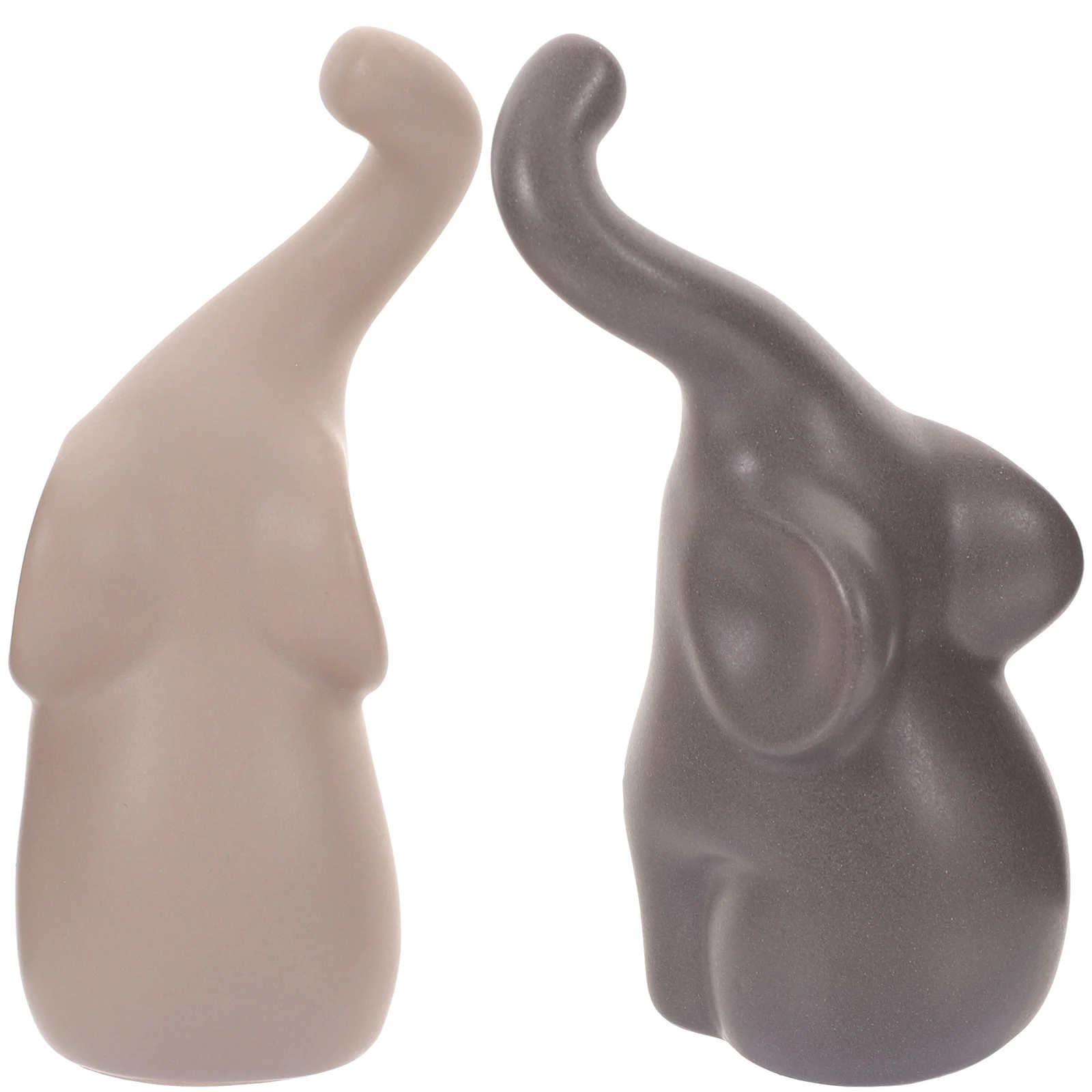 

Elephant Statue Ceramic Figurine Figurines Ornament Decoration Decor Desktop Home Sculpture Statues Animal Couple Ornaments