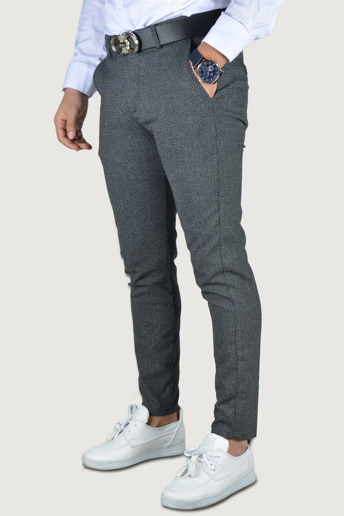 Men's Clothing Overalls Pants Trousers Slim Fit Linen For Office & Work Flexible Comfortable Tight-Fitting Stylish Smart Casual