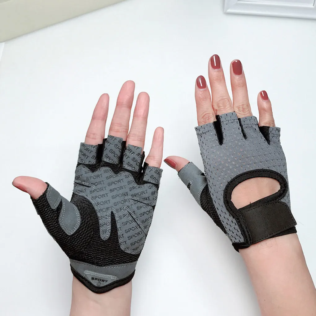 

1 пара, нескользящие перчатки для фитнеса, с открытыми пальцами
