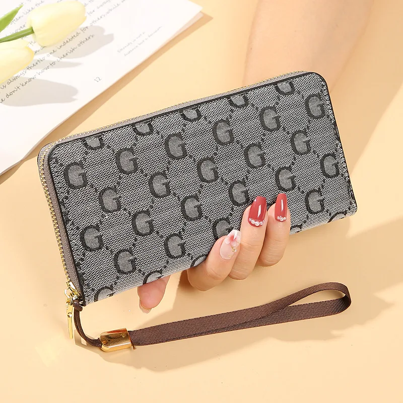 Ladies holding a long wallet 2023 new Korean handbag multi-function card bag mobile phone bag change Lady purse