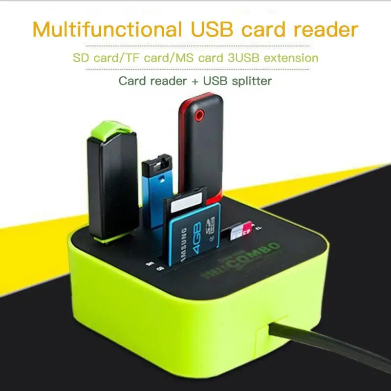 

3 Ports USB2.0 Hub Combo USB Micro Card Reader SD/TF USB Splitter Hub Combo All In One For PC Laptop Computer Accessories