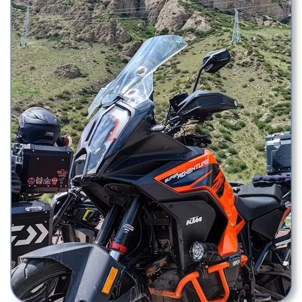 Фото Для KTM 1290 Super Adventure S 2021-2022: Увеличенное прозрачное ветровое стекло (Parabrisas Parabrezza) – Аксессуары для мотоциклов (Куполино) №2