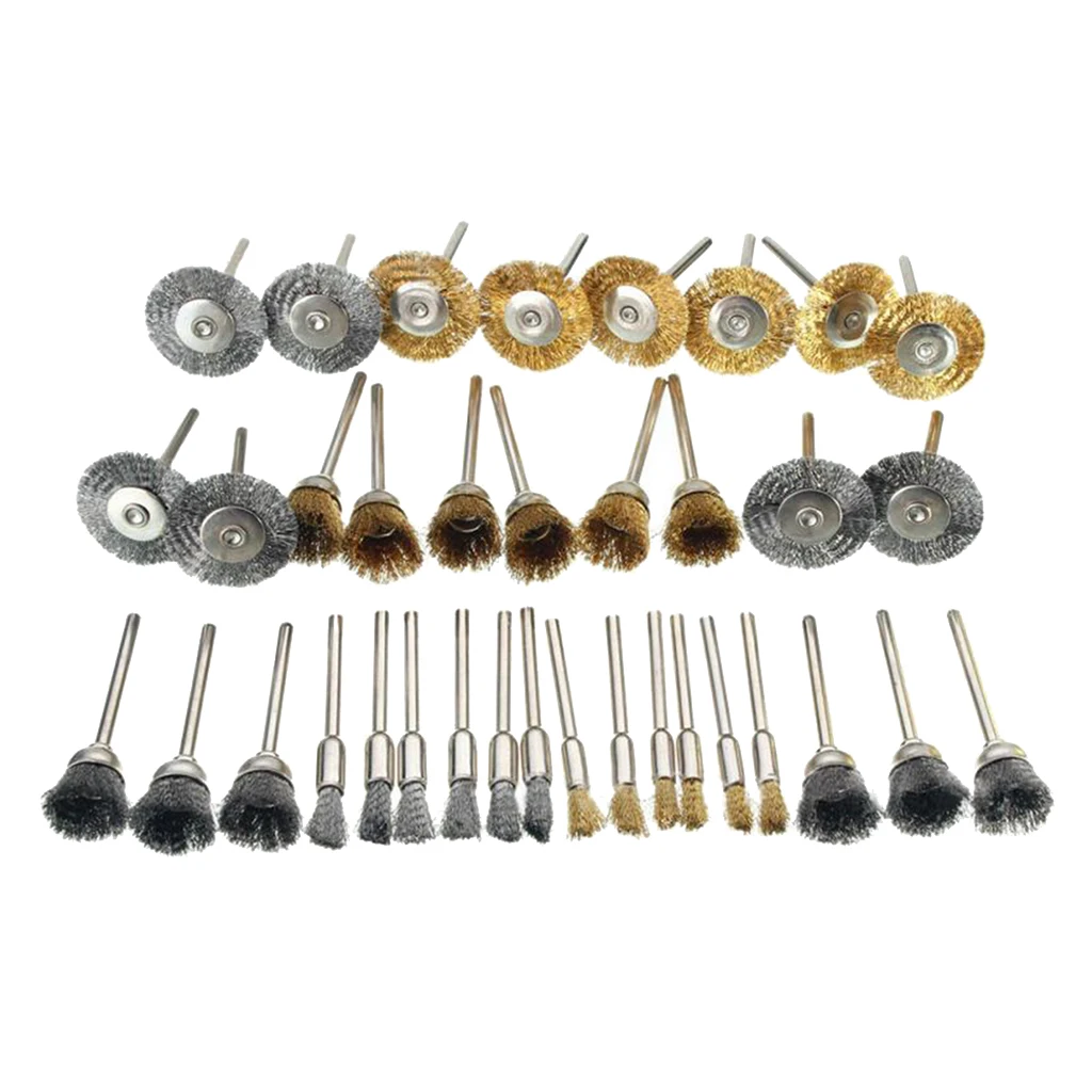 

36pcs Thread Cup Wheel Brush Set for Drill Metal