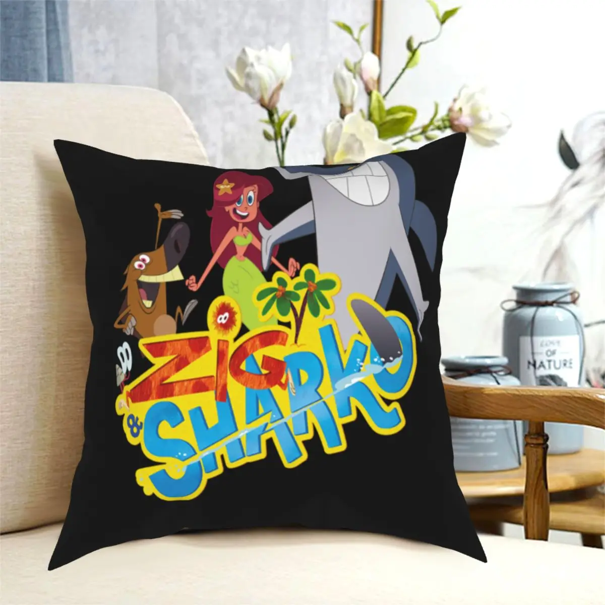 

Чехол в стиле аниме Zig And Sharko, чехол для подушки диагональю 17 дюймов, размеры 45x45 см