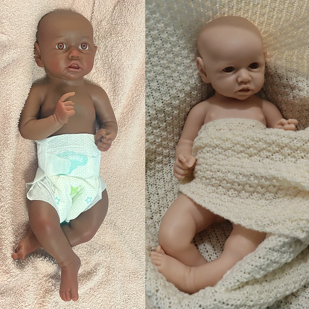 Мягкая полноразмерная силиконовая кукла-младенец 18 дюймов художник может