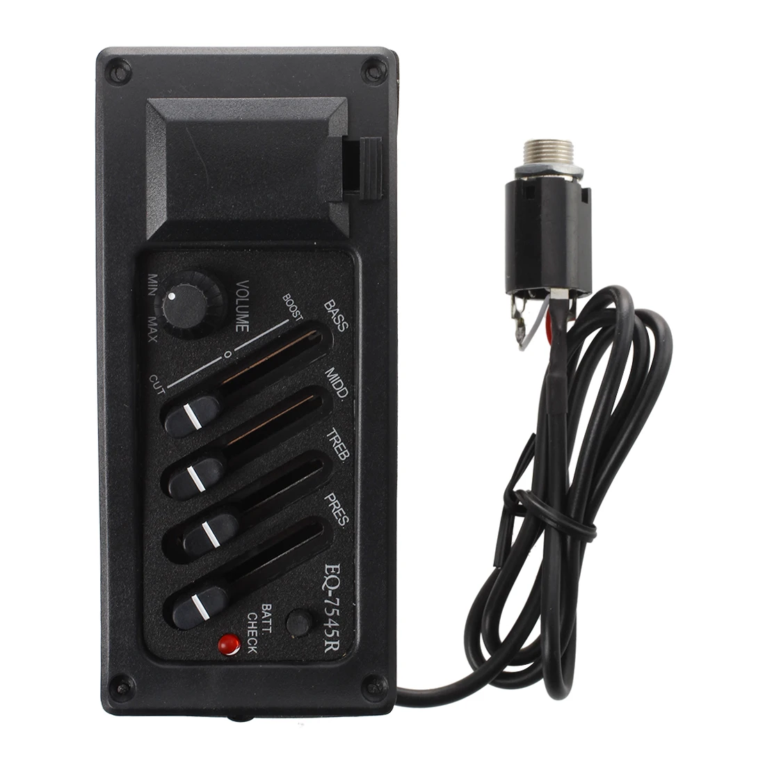 Полный комплект EQ Pre-Amp plus Pickup для акустической гитары 7545R-4 Bands Colume Control
