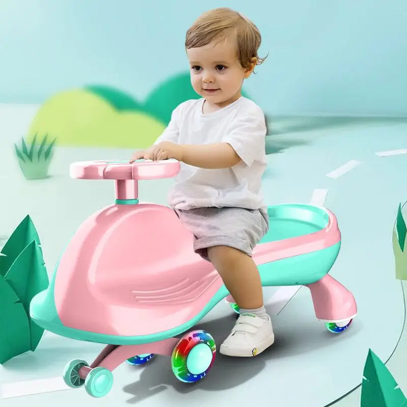 

Infant Shining Swing Child Twist Car Mute Walker Universal Wheel Baby Scooter Anti Rollover Tricycle For 1-6 Years
