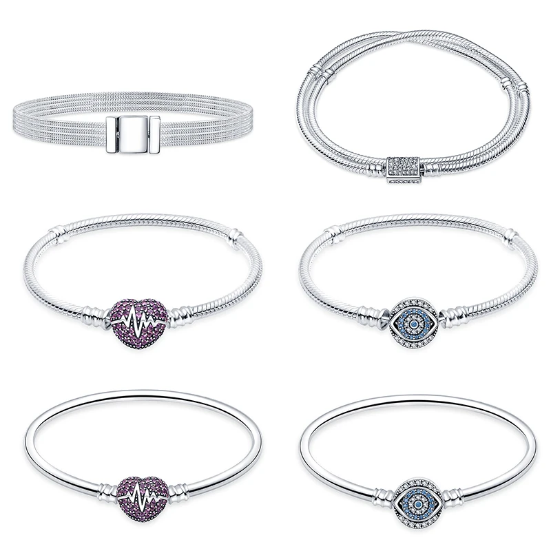 Браслет-манжета женский из серебра 925 пробы с Т-образной застежкой - купить по