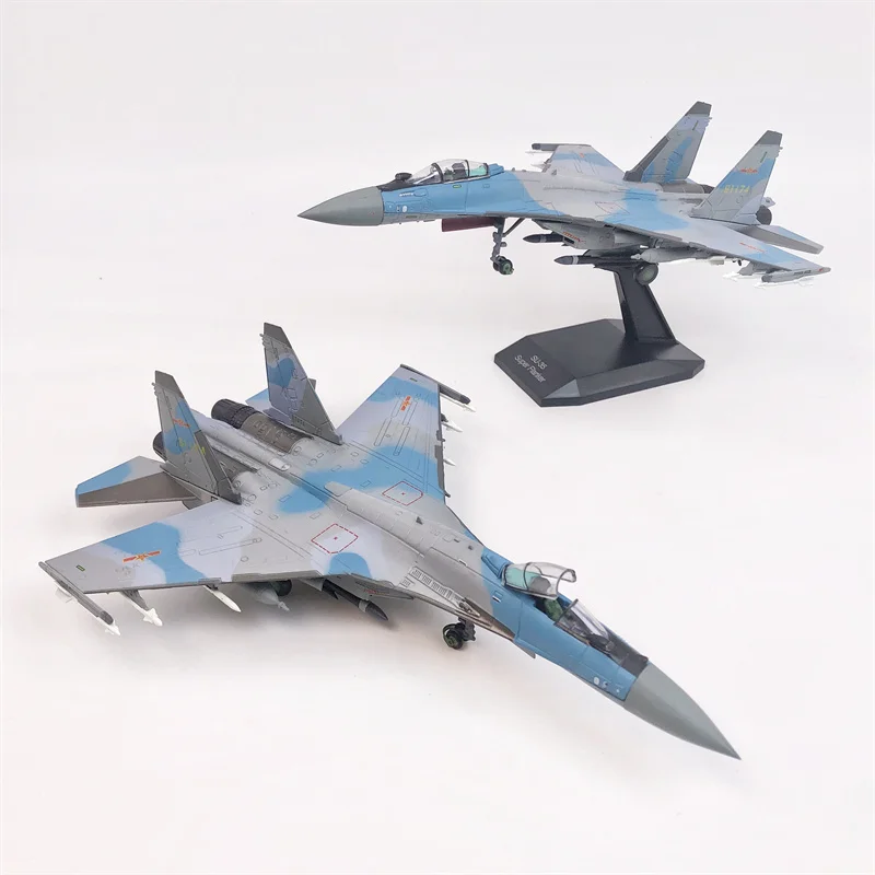 

Scale 1/100 Fighter Model China SU-35 Military Aircraft Replica Aviation World War Plane Collectible Miniature Toy for Boy