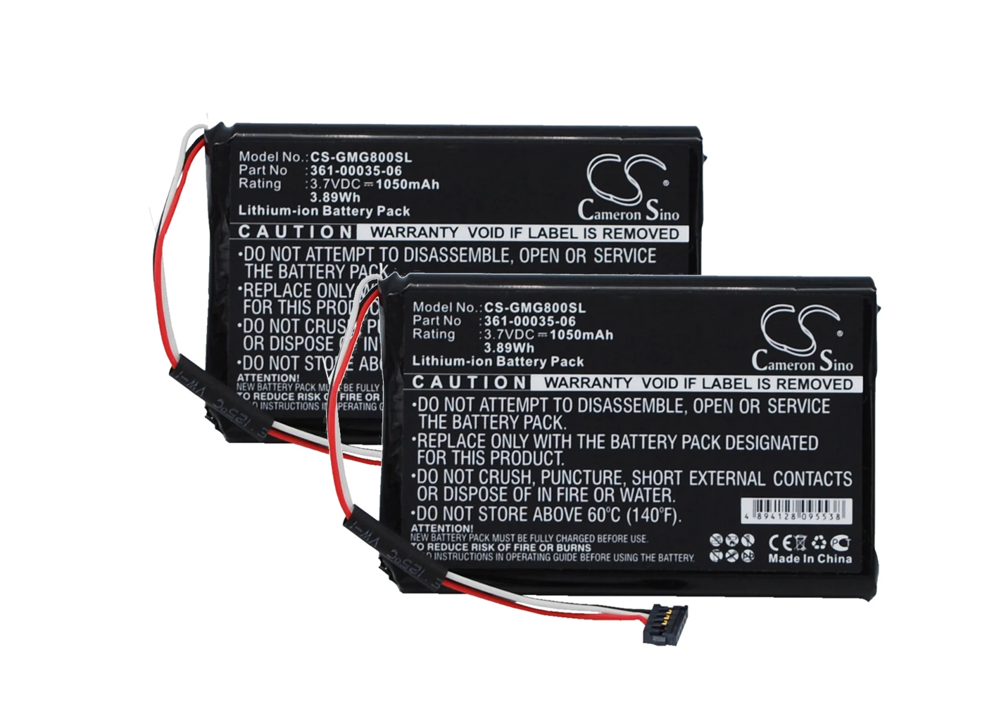 

2 упаковки, аккумулятор 1050 мА для Garmin макрового курса G8 361-00035-06