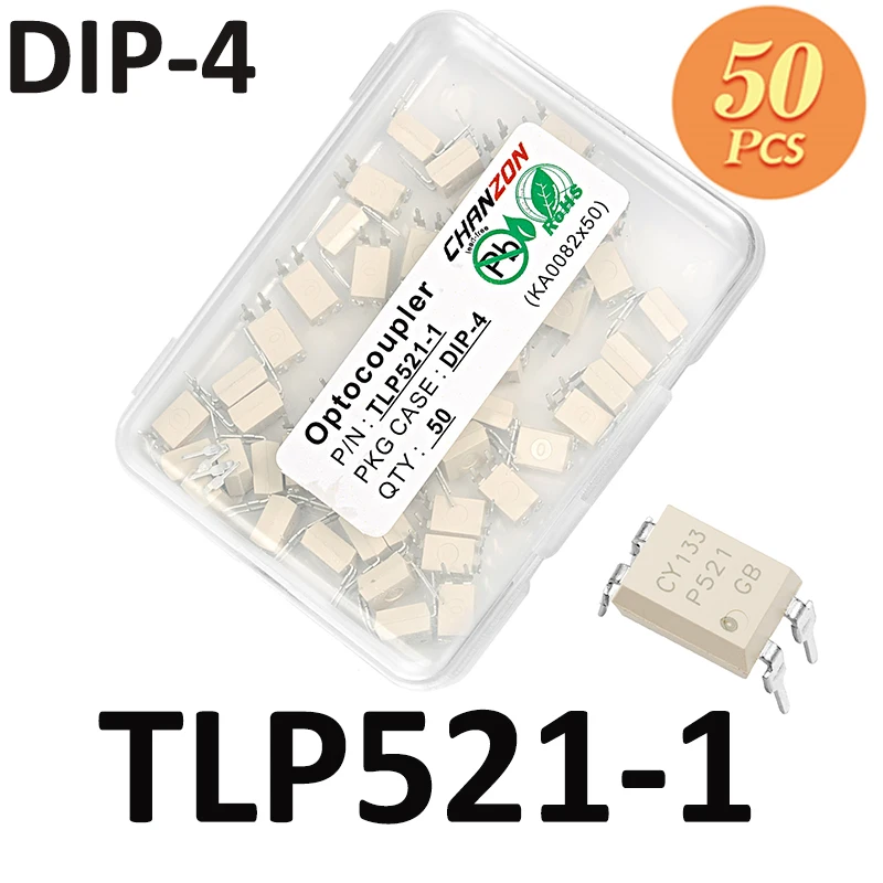 

50 шт./лот оптопары для TLP521-1GB TLP521 P521 DIP-4 DIP новый и оригинальный IC в наличии Chanzon