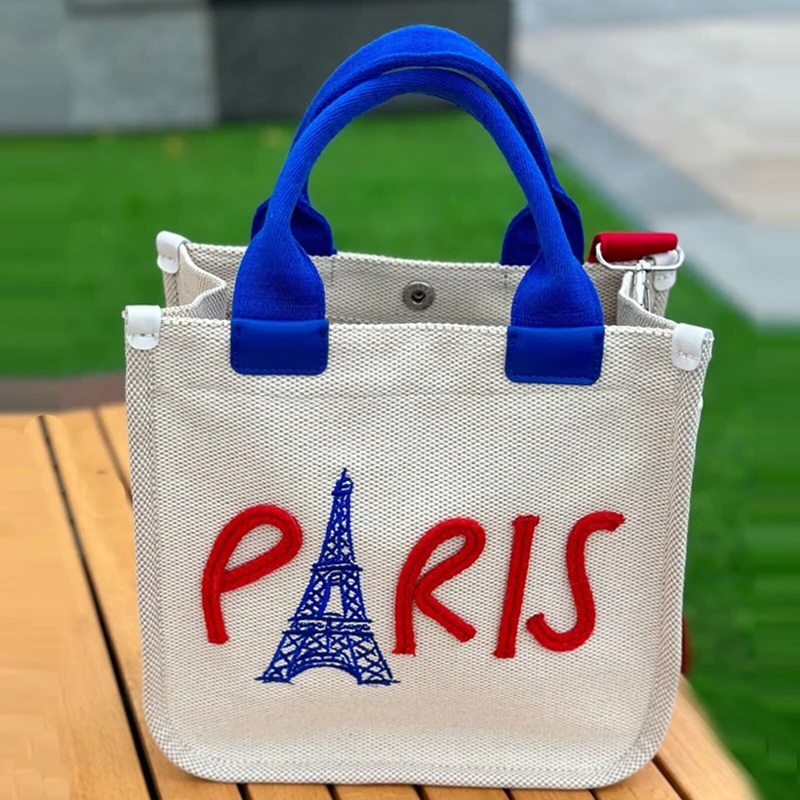 

Letter Embroidery Canvas Bag Purse Handbags For Women Luxury Designer 2023 New In Fashion Square Small Shoulder Crossbody Bags