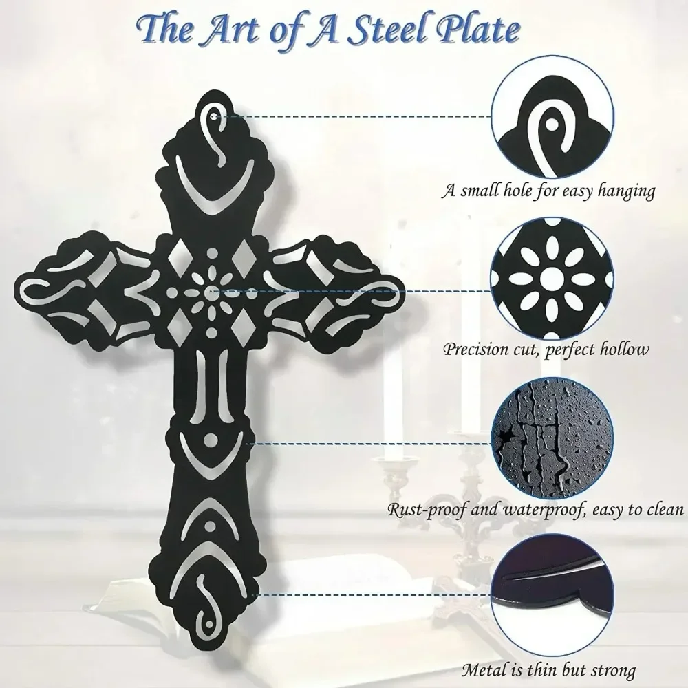 Декоративный крест на стену (15X10 дюймов)-христианский распятие настенная