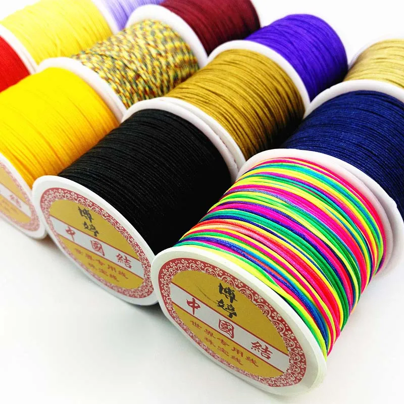 

10 м 0,8 мм нейлоновый шнур нить китайский узел макраме шнур браслет плетеный шнур DIY кисточки вышивка бисером нить