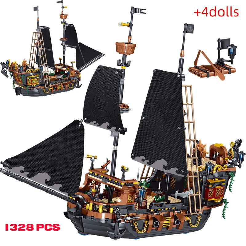 

Mini Pirate Ship Model Bricks The Pirates Boats Building Blocks Technical Ideas Series Boat Bricks Kids Toys Boys Birthday Gifts