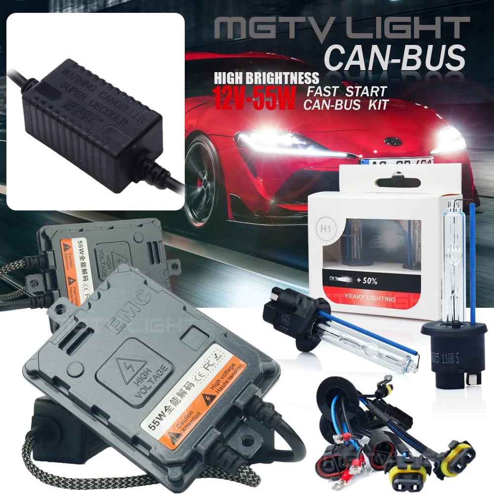 

Original Yeaky Xenon light kit H1 H3 H7 H11 H9 9005/HB3 9006/HB4 9012/HIR2 55W CANBUS HID Xenon Light Auto Bulb Car HID Headlamp