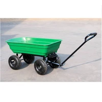 300kg Load Capacity Aluminium Four Wheels Flat Outdoor Folding Cart Garden Cart Shopping Cart Platform Trolley