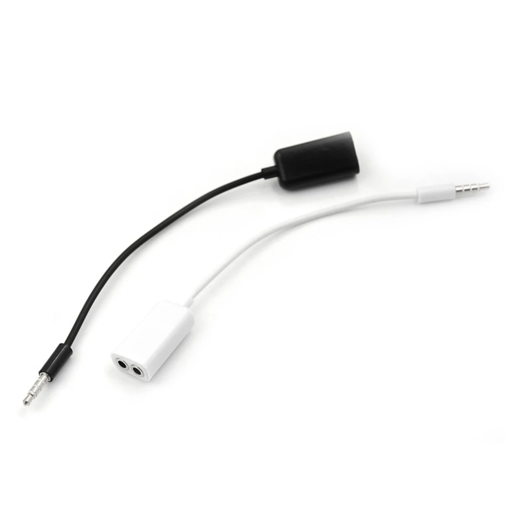 

1pc Universal 3.5mm Audio Cable Double Earphone With Y Splitter Cable Cord Adapter Jack Plug Easy To Carry Around White Black