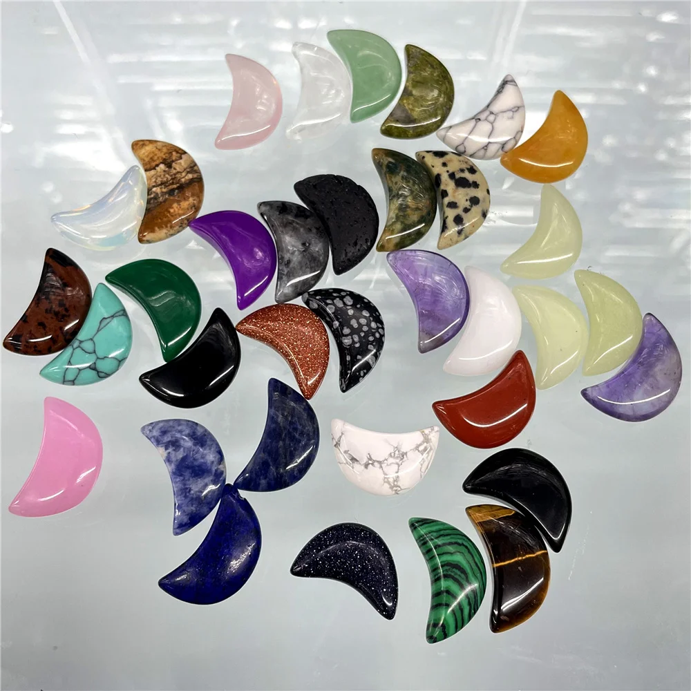 Натуральные камни кварц кристаллы луны 12 шт