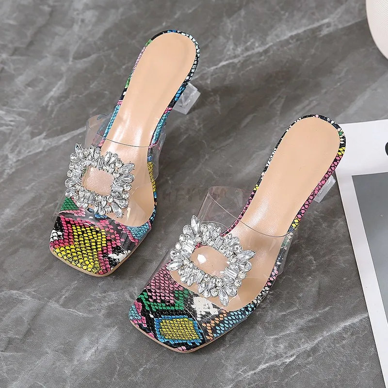 

Summer PVC Transparent Jelly Women Slippers High Heels Sandals Peep Toe Shoes Hevxm Indoor Zapatillas Mujer Casa Sapatos Mulhe