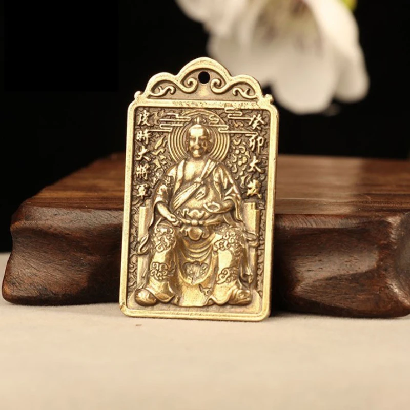 

1Pc 2023 Year Of The Rabbit Tai Sui Fu Rabbit Year Card Pendant Brass Keychain Feng Shui Zodiac Peace Protect Body Accessories