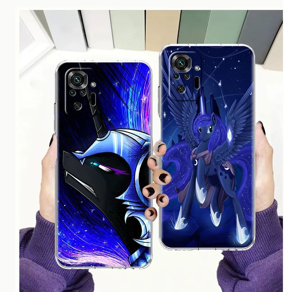 

Cartoon My Little Pony Luxury Transparent Phone Case Cover for Redmi 8 8A 9A 9C 9 Note 7 8 9 10 11 K40 4G Pro Plus Soft Shell