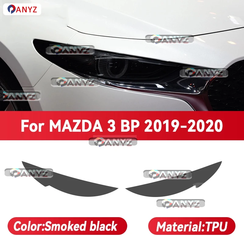 

Для MAZDA 3 BP 2019 2020 автомобильная защитная крышка для фар, пленка для переднего света, ТПУ, защита от царапин, тонировка фар, аксессуары, наклейка