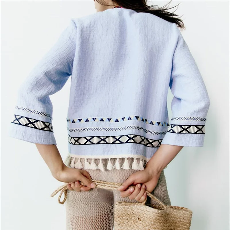 Женское винтажное пальто с длинным рукавом TEELYNN Свободное в стиле бохо