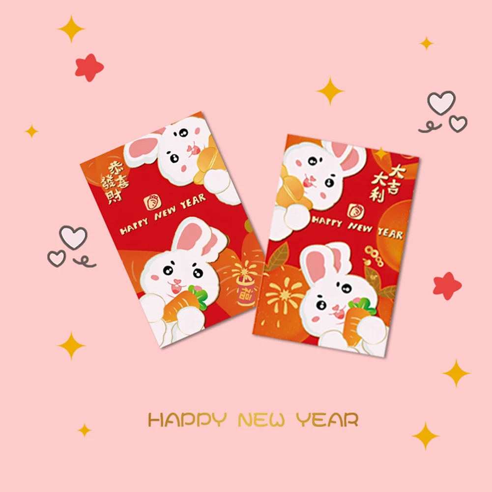

Lovely Cartoon Rabbits Hongbao Spring Festival Money Packing Bag For Childrens Kids Gift
