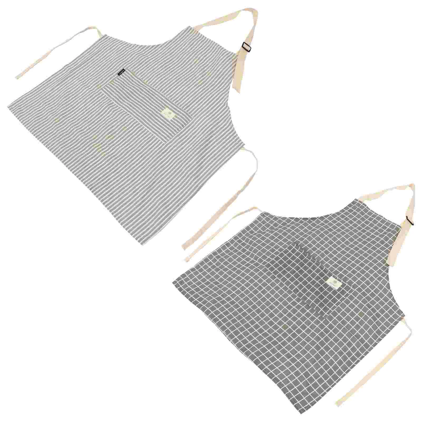 

2pcs Adjustable Chef Apron Wiping Hands Apron with Pocket for and Men