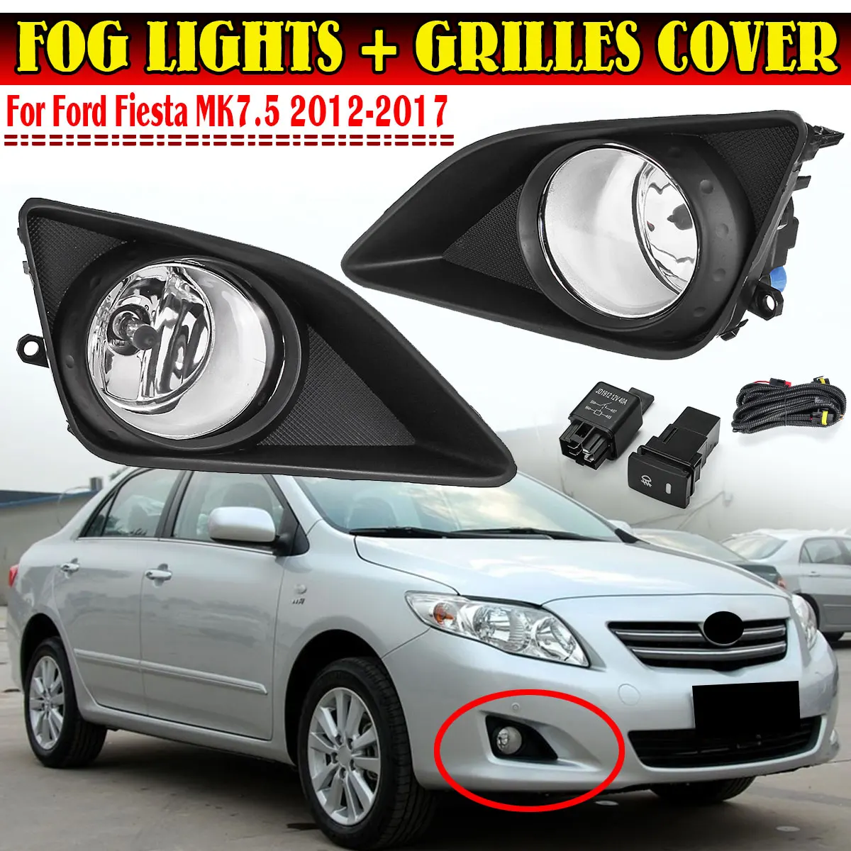 

Pair Front Bumper Foglight w/ Covers+Switch H11 Bulbs For Toyota Corolla 2008 2009 2010 Fog Lamps cover headlight Wiring Harness