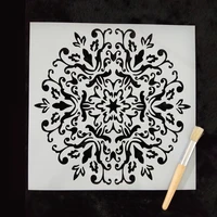 3030cm reusable mandala paint stencils stamped photo album embossed paper card diy craft painting on wood fabric wall books