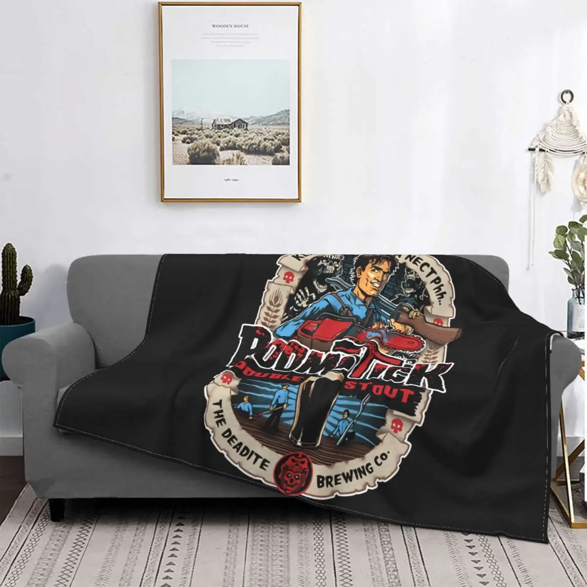 

Ash Vs Evil Dead Series Blanket Home New Style Coral Fleece Faux Fur Throw Mechanical Wash