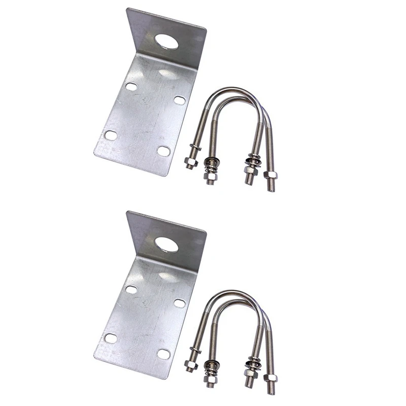

2 Pcs Antenna Fixed Bracket For Car Radio Transceiver Balcony Holder Mount Clip Stainless Steel U-Bolt Clamp Accessories