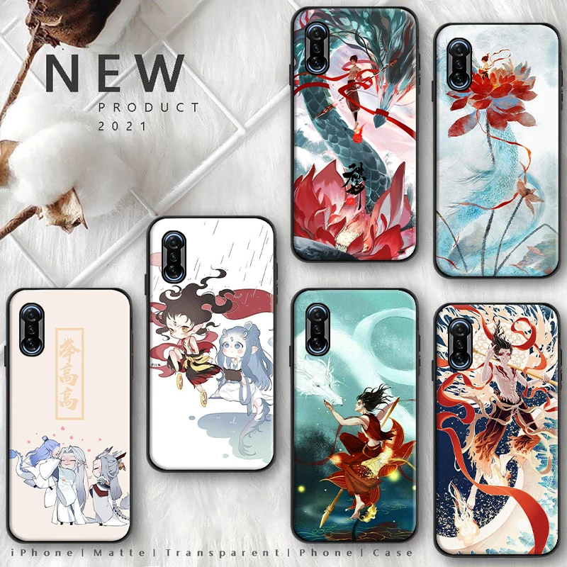 

Anime Cartoon Ao Bing Nezha Phone Case For iPhone 11 12 13 Pro MAX 12 13 Mini Funda Coque Carcasa Cases Back Cover Soft TPU
