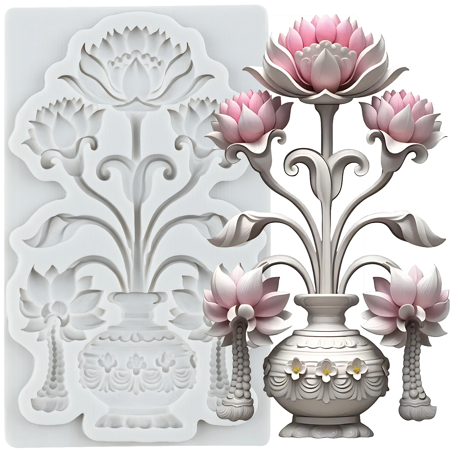 

Форма для цветов лотоса Mujiang, силиконовая