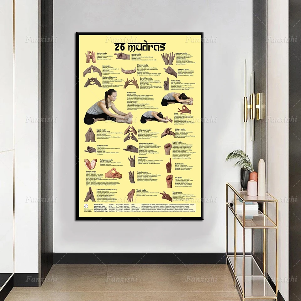 

Canvas Painting Home Decor Print Yoga Practice Greeting In The Sun Vintage Poster Modular Picture Modern Wall Art For Woman Gift