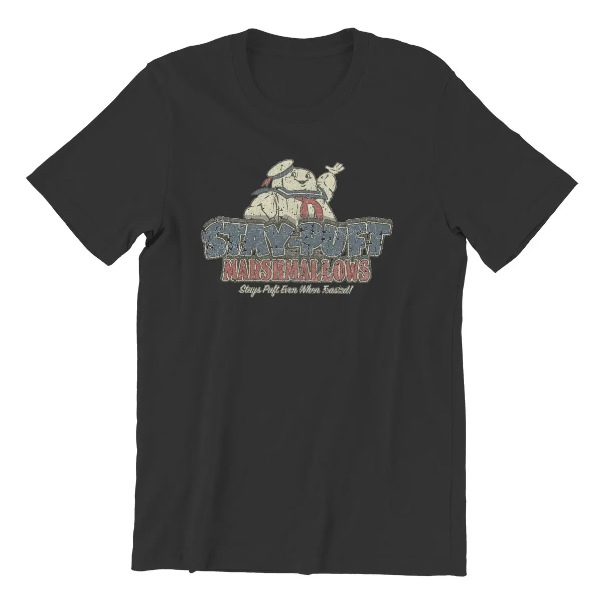 

Creative Stay Puft Marshmallows 1984 T-Shirts for Men Cotton T Shirt Ghost Hunter Halloween Marshmallow Man Tee Printing Tops