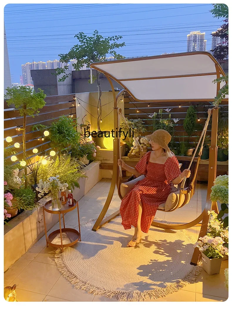 Качели для улицы двора сада одиночный гамак качающееся кресло балкона