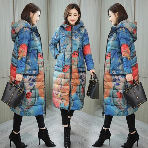 

Длинный пуховик, Женская куртка-пуховик, женская элегантная куртка с принтом, Осень-зима 2022, теплый топ, женские пальто, женские пальто