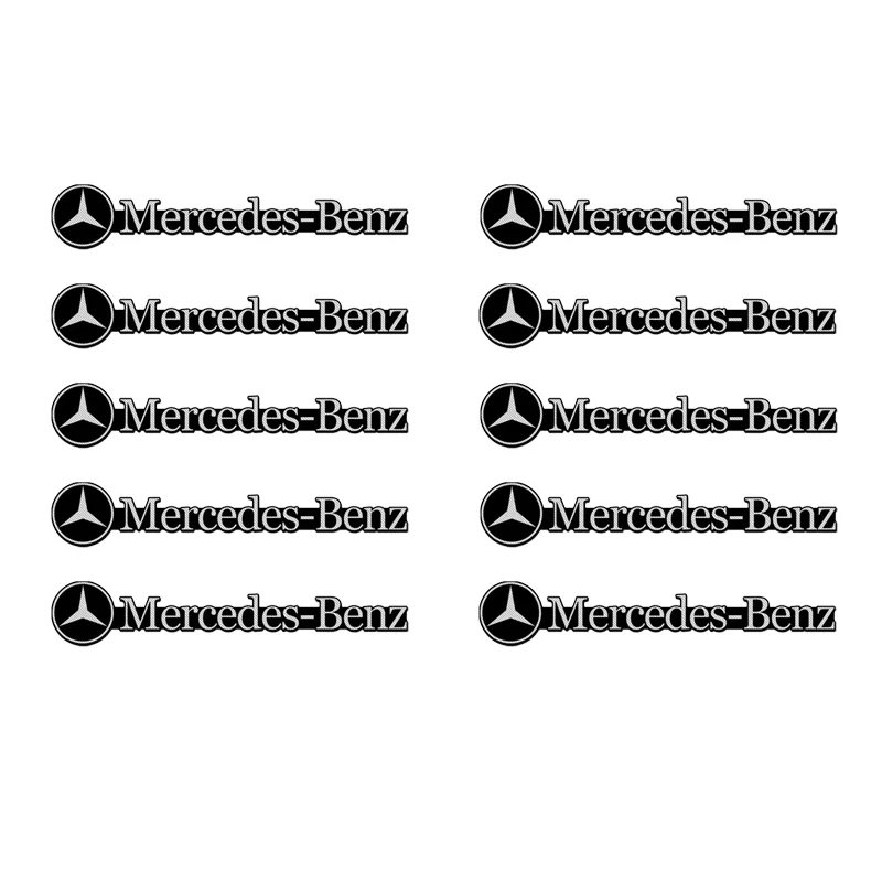 

10 шт. 3D алюминиевый значок, эмблема, наклейка, автомобильное аудио, украшение для Mercedes Benz AMG W204 W205 W206 W211 W212 W213 W203 W210 W176 GLA