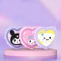 kawaii sanrio mirror my melody kuromi cinnamoroll accessories cute beauty cartoon anime portable hold make up toys for girl gift