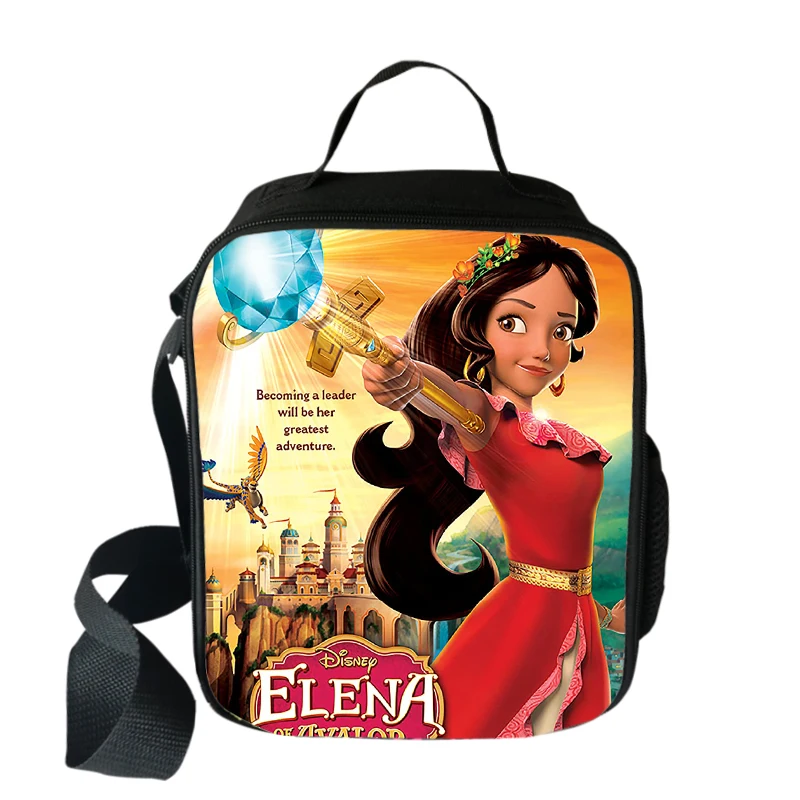 

Disney Elena of Avalor Princess Cooler Lunch Bag Cartoon Girls Portable Thermal Food Picnic Bags for School Kids Boys Box Tote