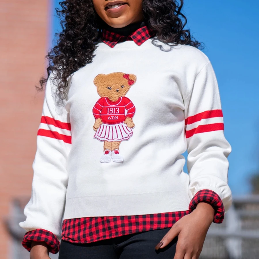 

Delta Sigma Theta pullover Temperament fashion printed sweater knit sweater
