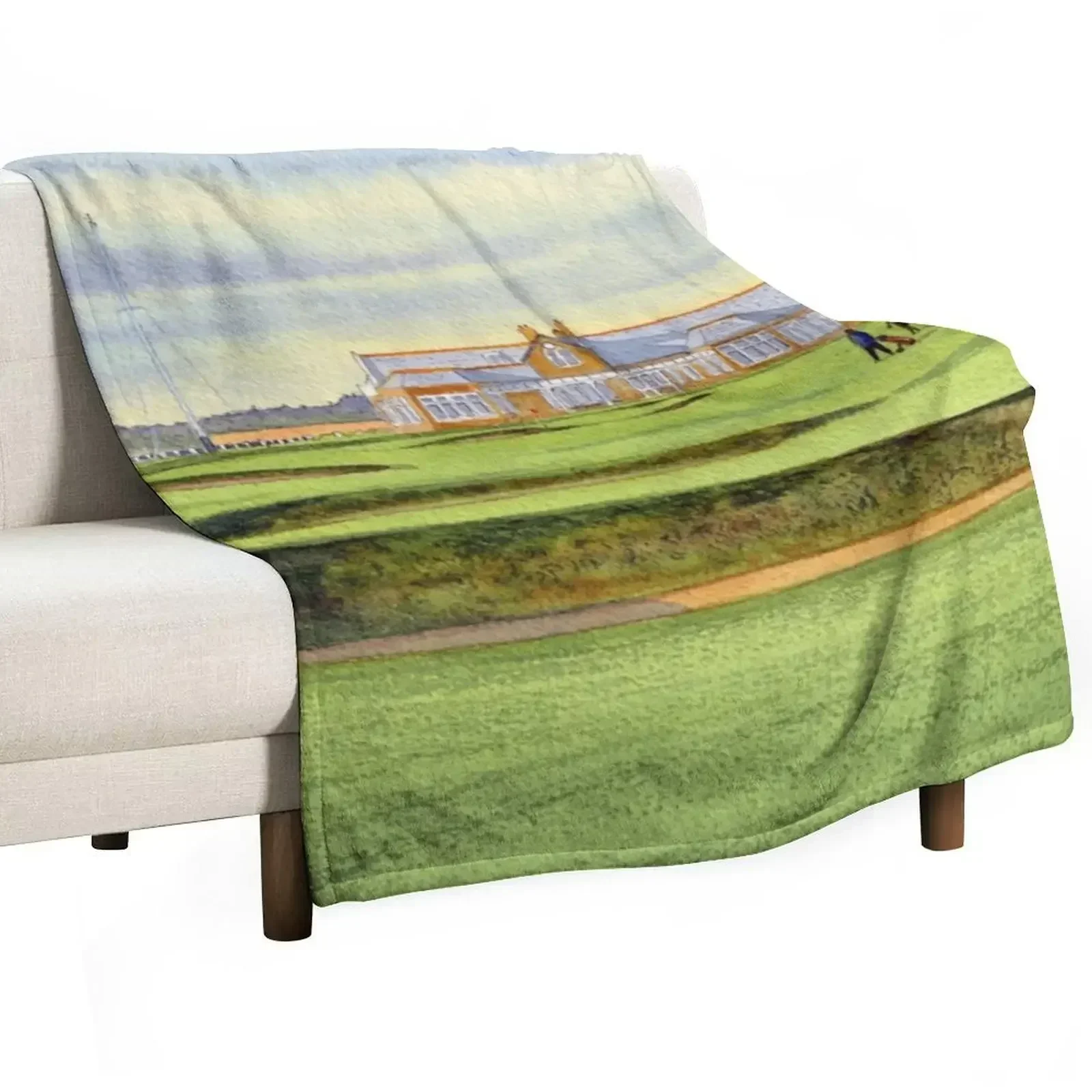 Одеяло Royal Troon Golf Course 18th And Clubhouse Полярные одеяла и пледы Одеяла