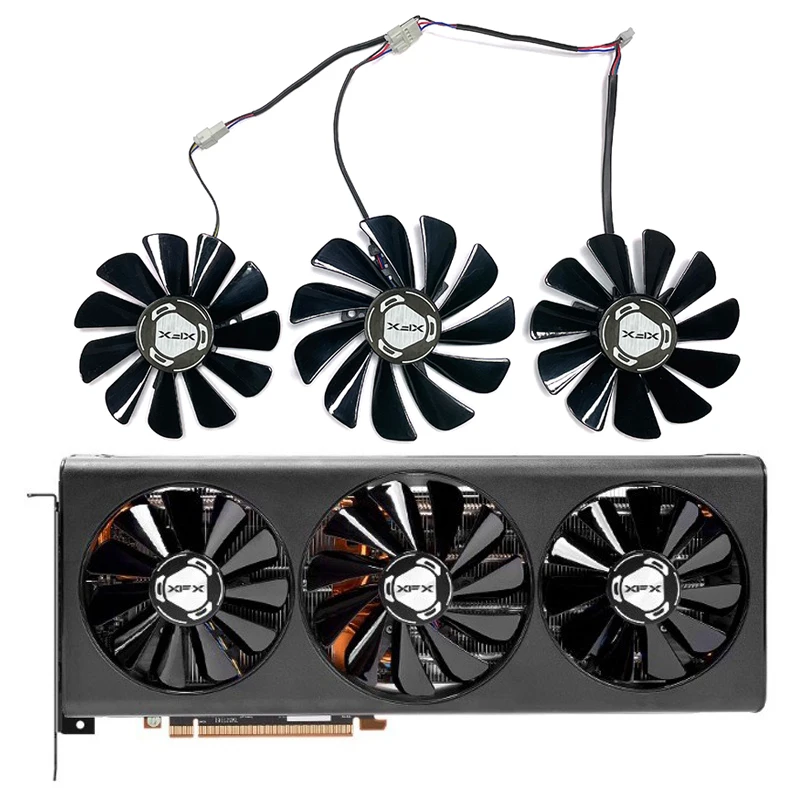 

XFX RX 5700 XT Snow Wolf Cooling Fan CF1010U12S 95mm 85mm 4PIN RX 5700 XT GPU FAN For XFX Radeon 5600XT THICC III Cooling