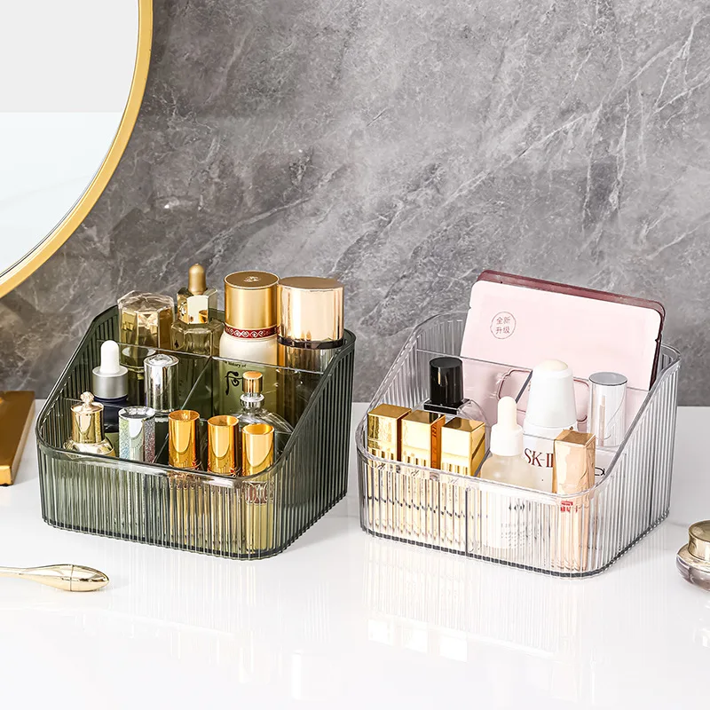 Пластиковый ящик для хранения косметики в ванной комнате косметический