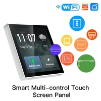 multi functional tuya smart scene wall eu switch support zigbee bluetooth wifi touch screen panel smart home central control