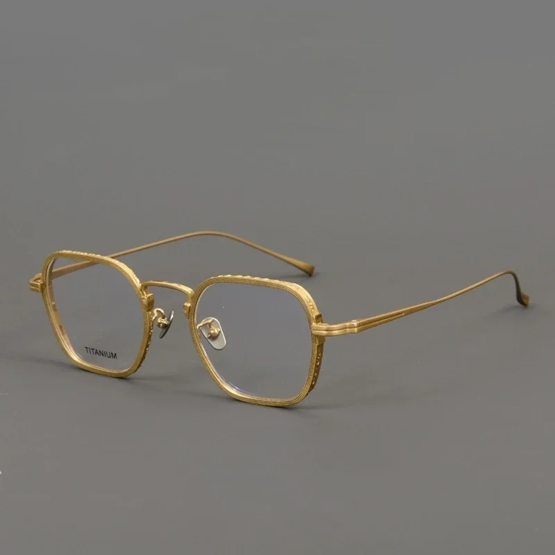 Круглая титановая оправа для мужских очков японская оптических ручной работы
