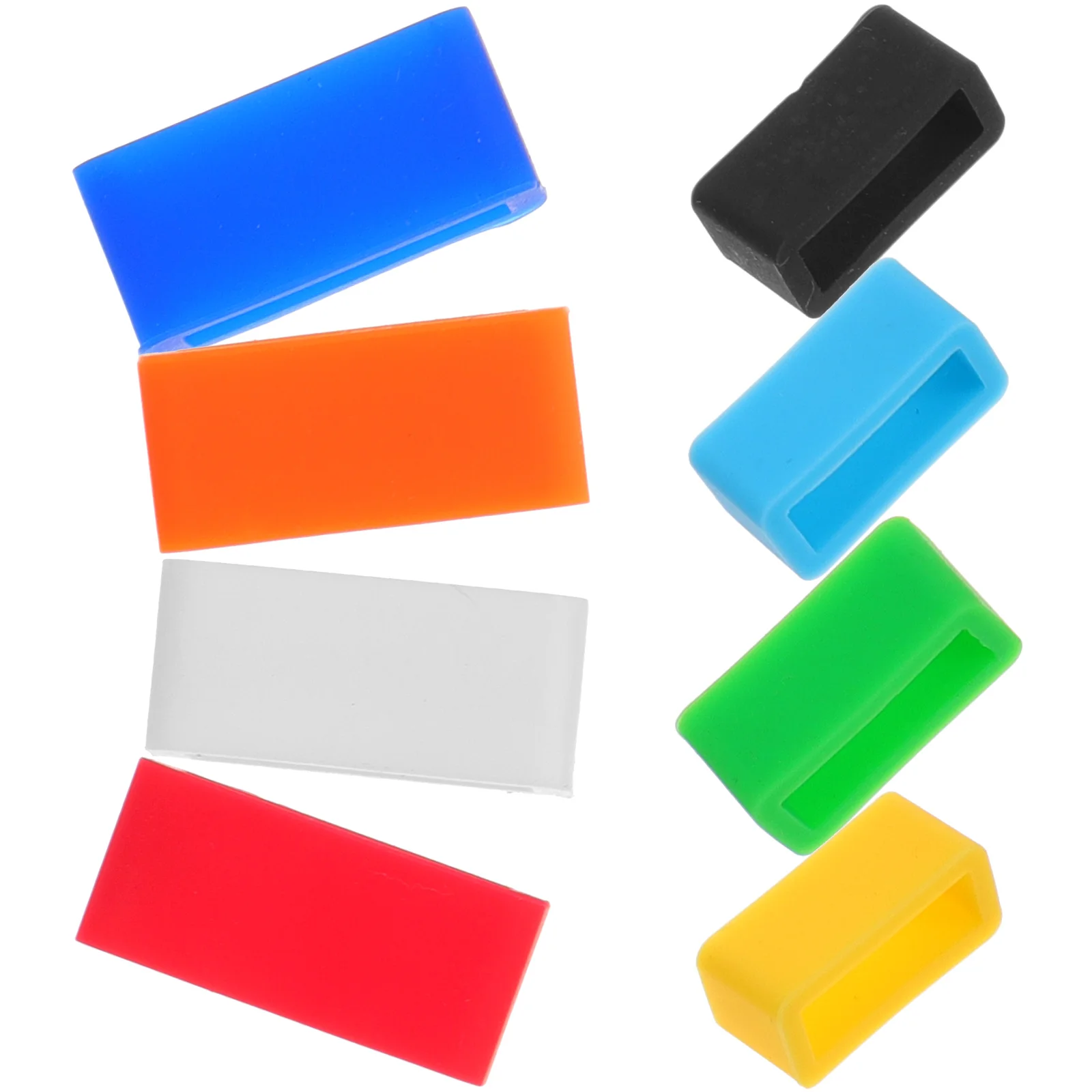 

8 Pack Rubber Watch Band Strap - Watch Strap Keeper Silicone Replacement Watch Band Secure Rings Retainer Holder